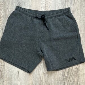 RVCA Gray Athletic Shorts with Drawstring Waistband